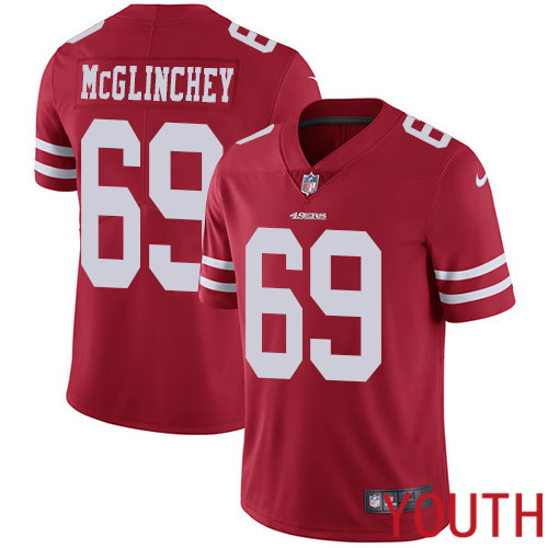 San Francisco 49ers Limited Red Youth Mike McGlinchey Home NFL Jersey 69 Vapor Untouchable